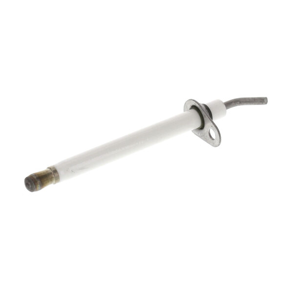 A white cylindrical Pitco flame sensor with a metal screw.