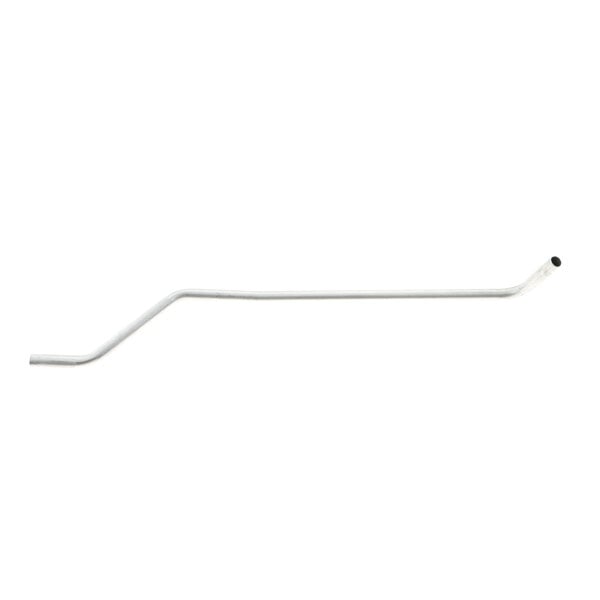 A white metal pipe with a black tip.