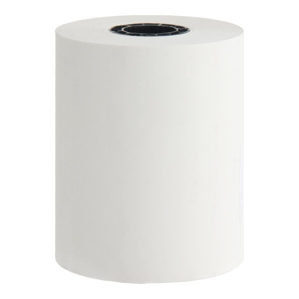 A roll of thermal cash register or calculator paper.