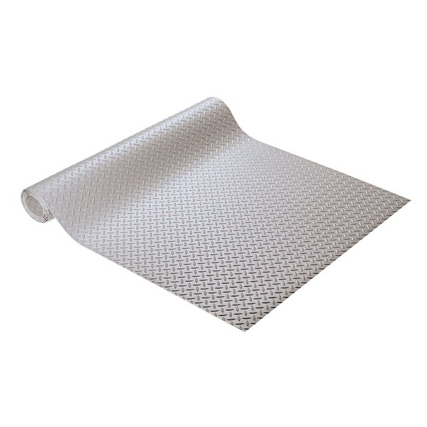 A roll of gray rubber Cactus Mat deckplate runner with a diamond pattern.