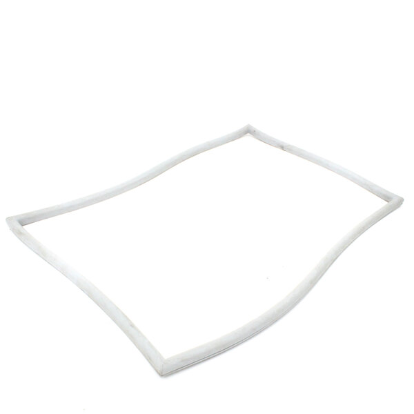 A white rectangular Blodgett R3014 door gasket with a curved edge.