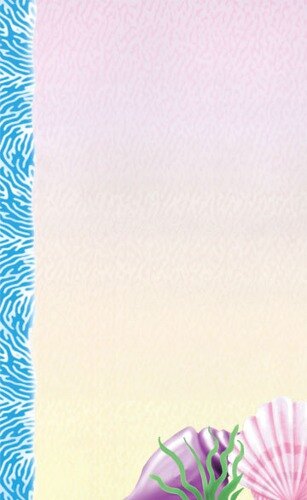 a blue and white striped border
