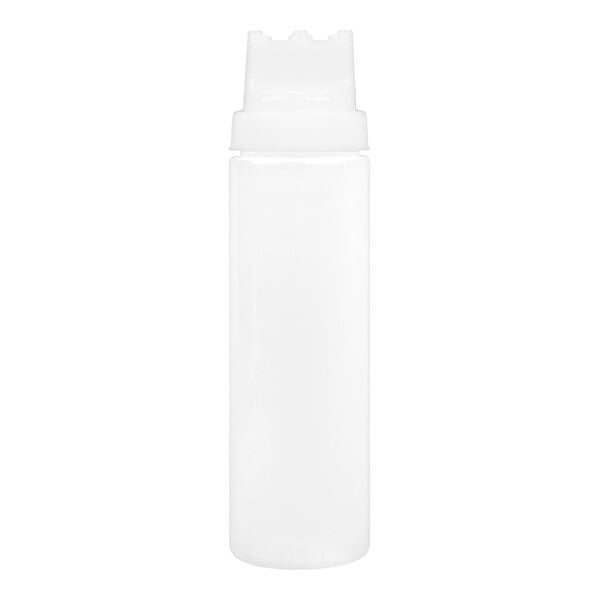 TableCraft 12463C3 24 oz. SelecTop Wide Mouth Squeeze Bottle with 3 Tips - 12/Pack