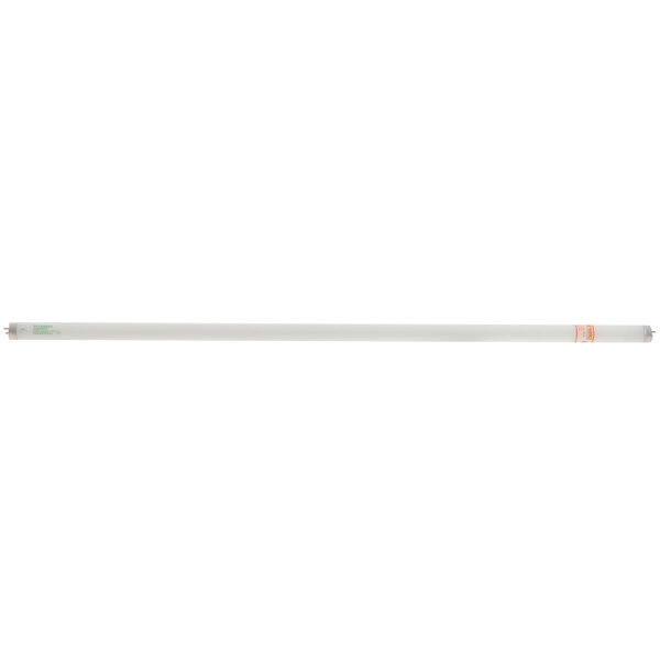 a long white tube with red label