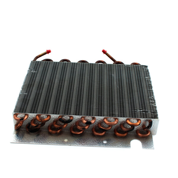 a close-up of a heat exchanger