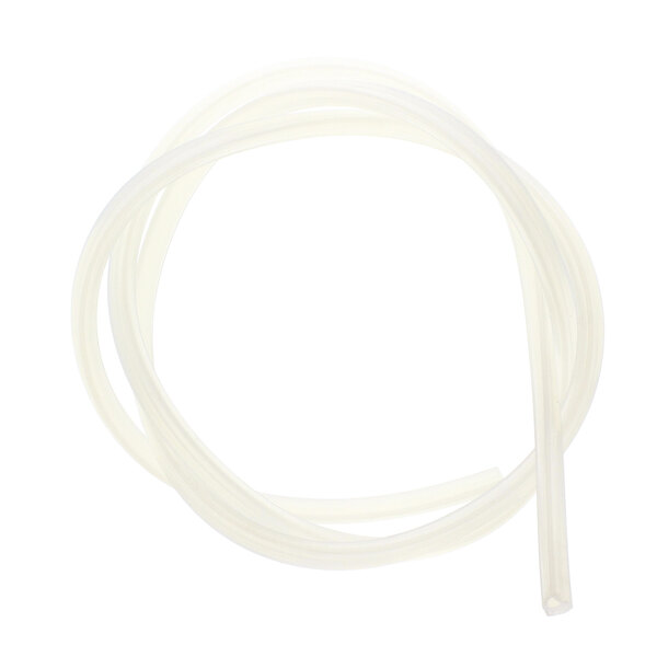 A white plastic tube on a white background.