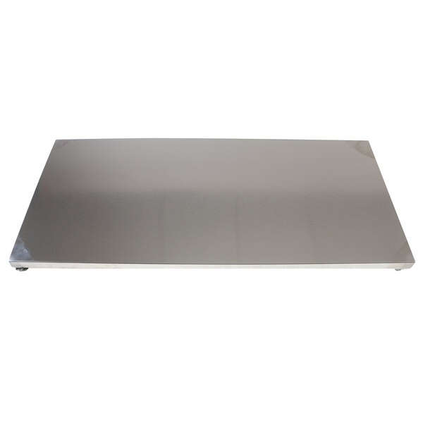 A stainless steel Beverage-Air door.