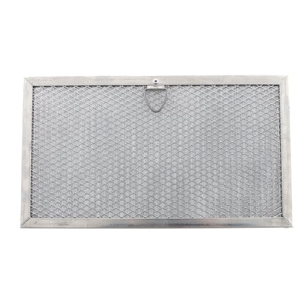 A close-up of a metal mesh filter.