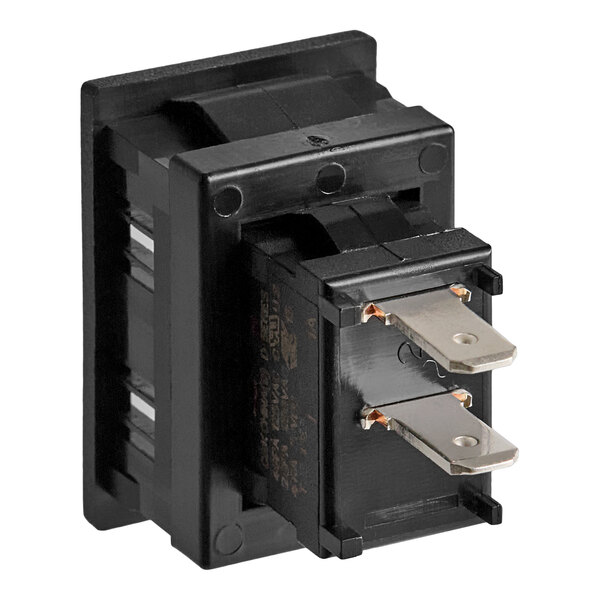 A black electrical switch with two metal prongs, identified as a Blodgett 36376 switch.