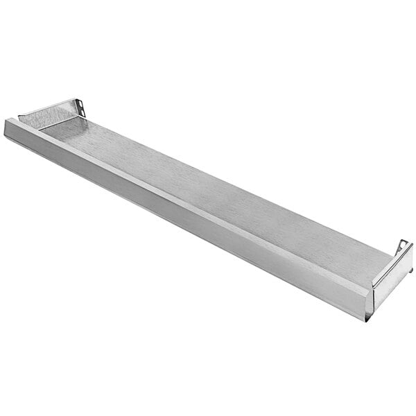 A stainless steel Tri-Star shelf with a metal handle.