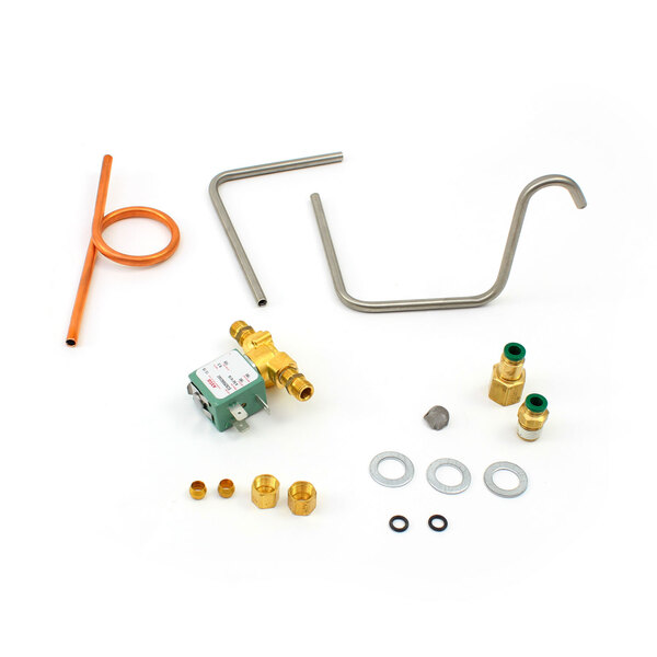 A Winston Industries Inc. Sol Valve Retro Kit with metal and copper parts.