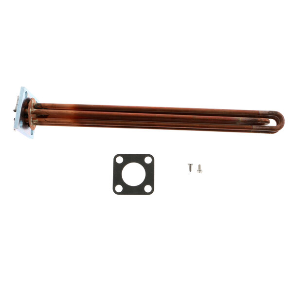 A close-up of a Hatco heating element with screws and bolts.