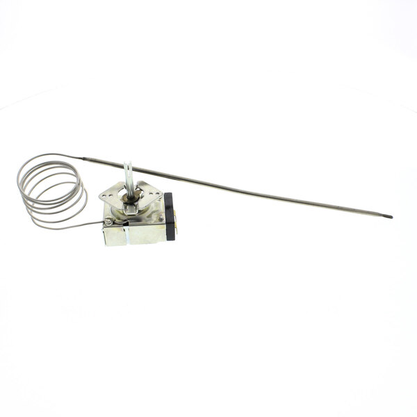 A metal Tri-Star thermostat control with a wire attached.