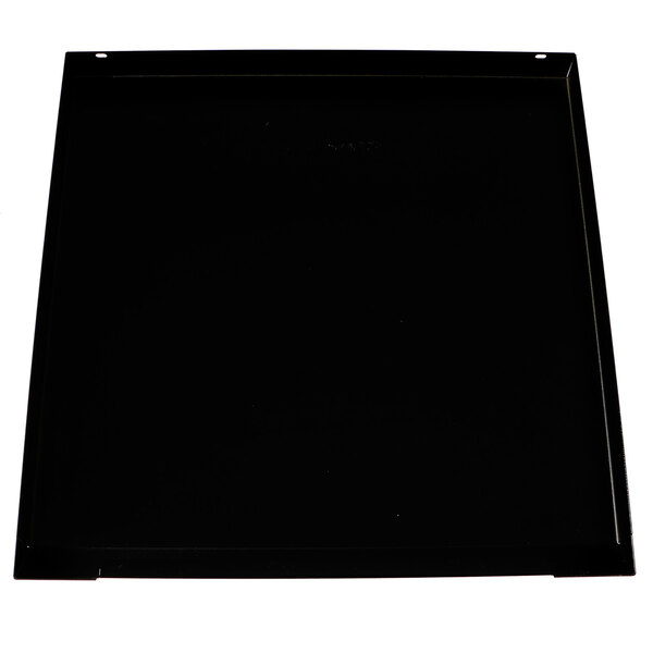 a black rectangular object with a white background