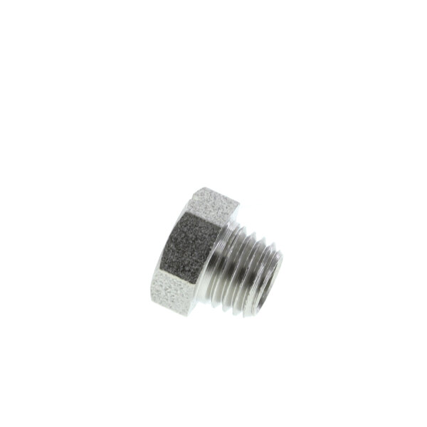 A stainless steel threaded nozzle for a Meiko dishwasher.