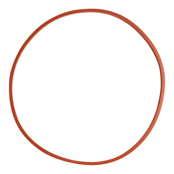 A round, orange rubber lid gasket.