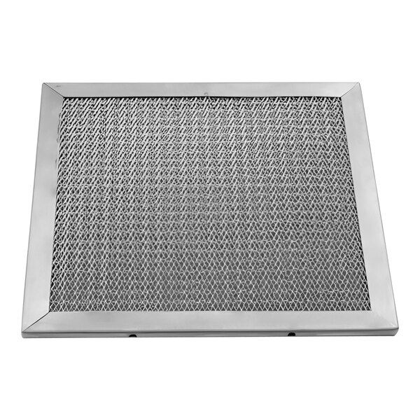 A close-up of a stainless steel mesh grille.