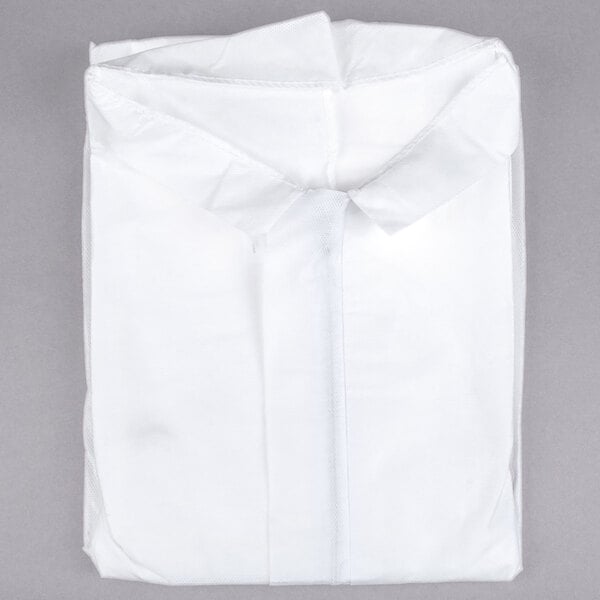 a close-up of a white napkin