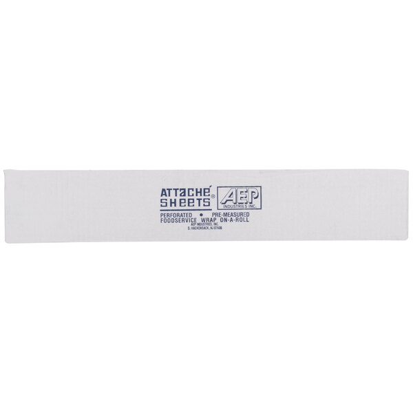A white rectangular label with blue text for Berry AEP 1504304 Perforated Film.