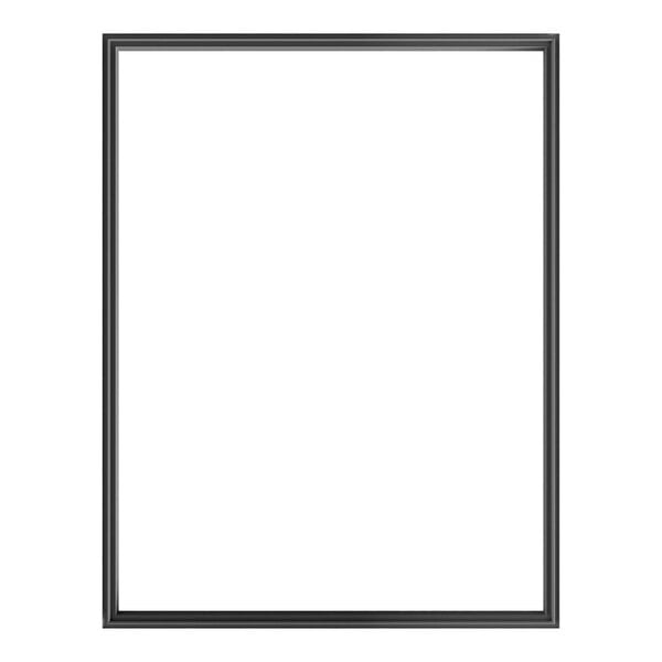 A black rectangular gasket with white accents.