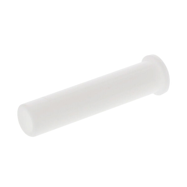 A white plastic bushing with a round top.