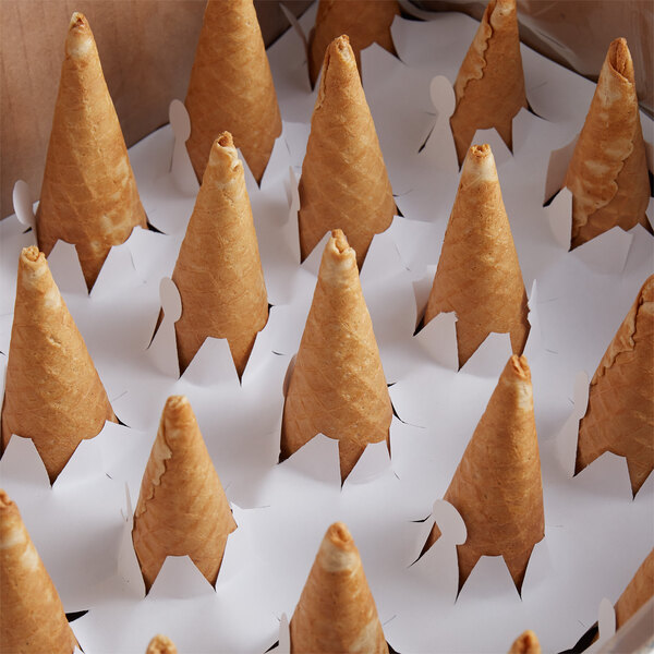 A white box of Dutch Treat ice cream sugar cones.