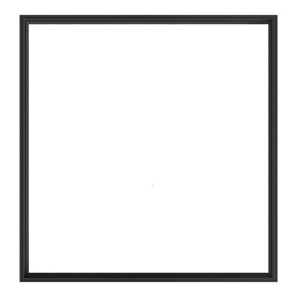 A black square frame on a white background.