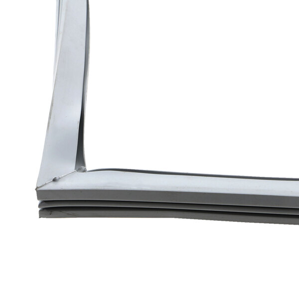 A silver metal corner gasket for a holding or proofing cabinet.