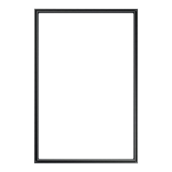 A black rectangular gasket with a white background.