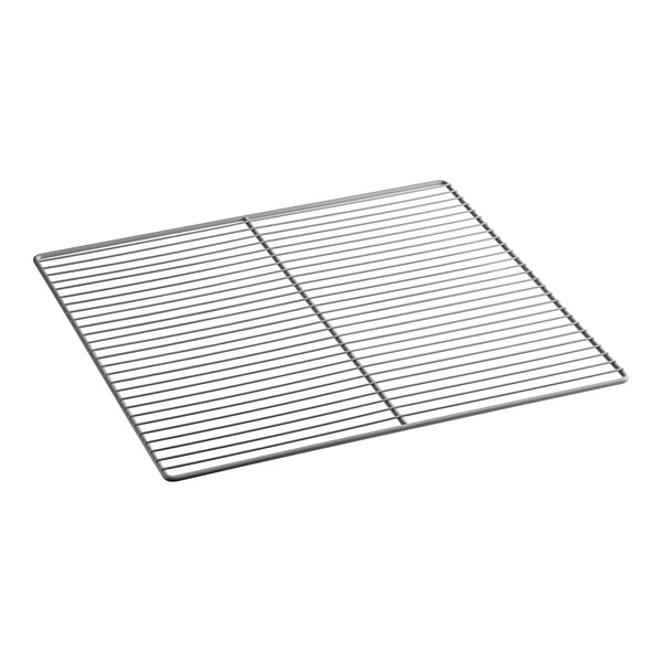 A Traulsen metal grid shelf for a commercial refrigerator.