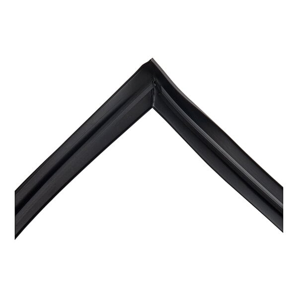 A black Traulsen door gasket with a curved edge.