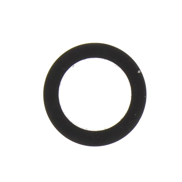 A black circle with a white center.