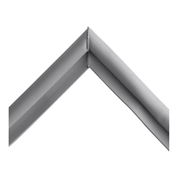 A corner of a Metro door gasket with a metal frame.