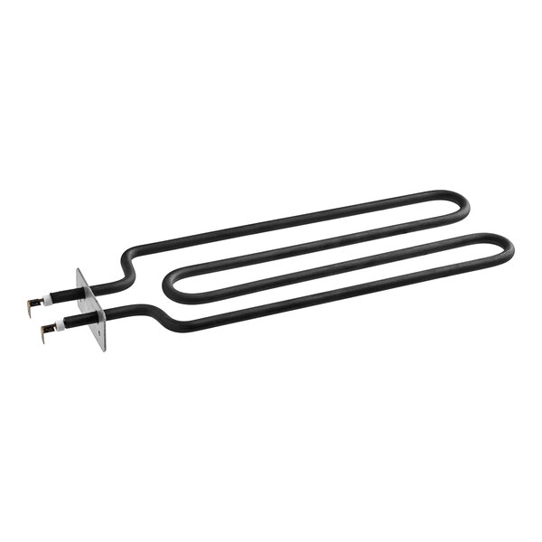 A black Metro RPC13-370 M shaped heating element with long metal rods.