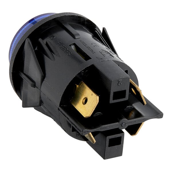 A black and gold Moffat On Off switch.