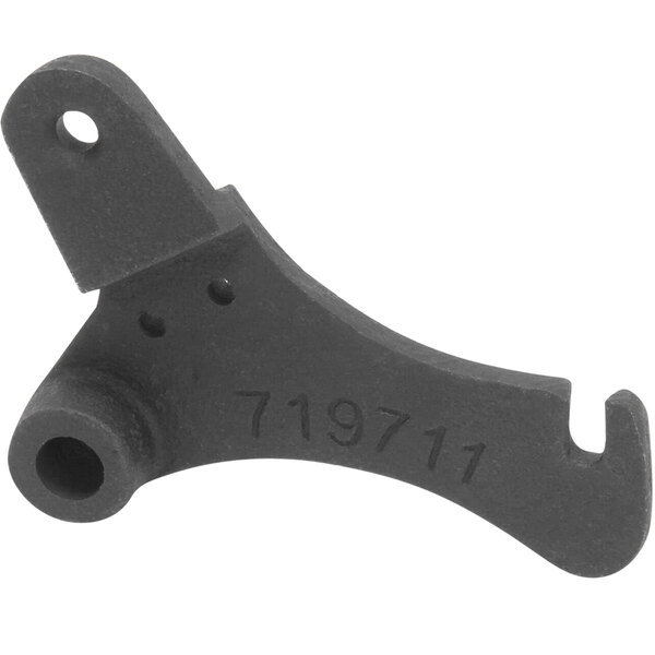 A black metal Vulcan right arm bracket.