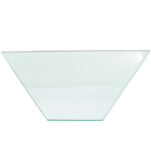 a glass object with a white background