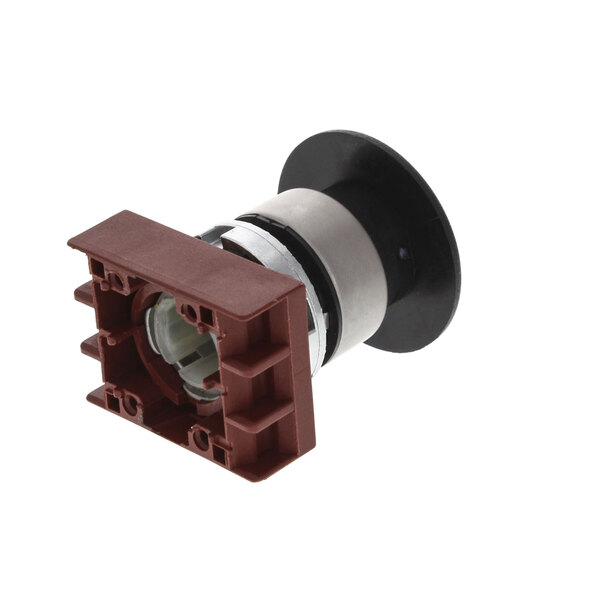 A brown and black plastic BKI Ried switch connector.