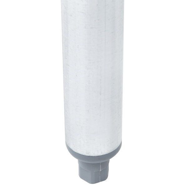 A white cylindrical Eagle Group underbar cocktail / ice bin with a gray cap.