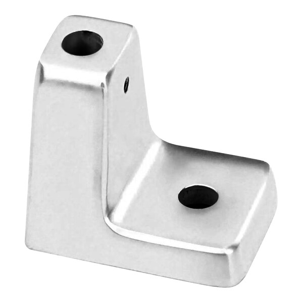 A silver metal Berkel sharpener support bracket with two holes.