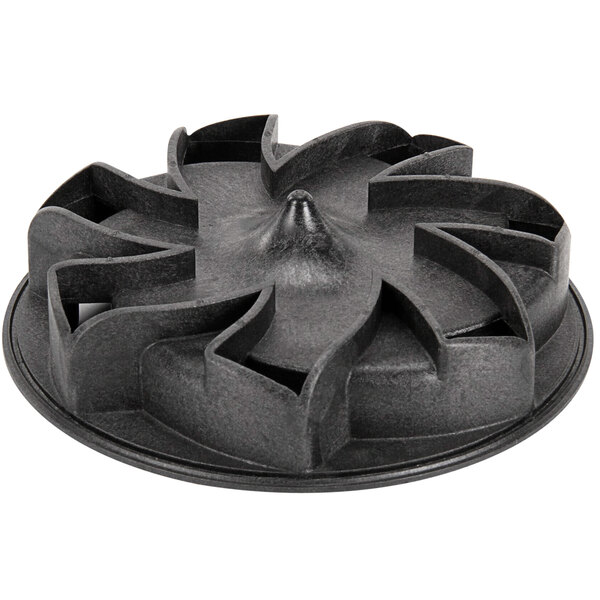 A black circular Champion diffuser with holes in it.