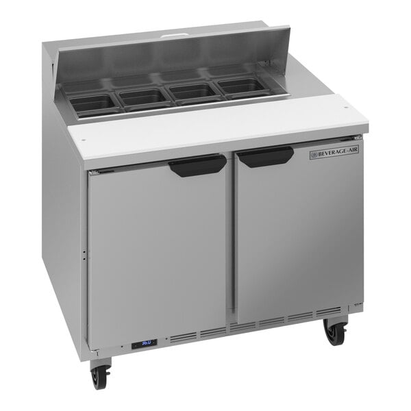 Beverage-Air SPE36HC-08 Elite Series 36" 2 Door Refrigerated Sandwich Prep Table