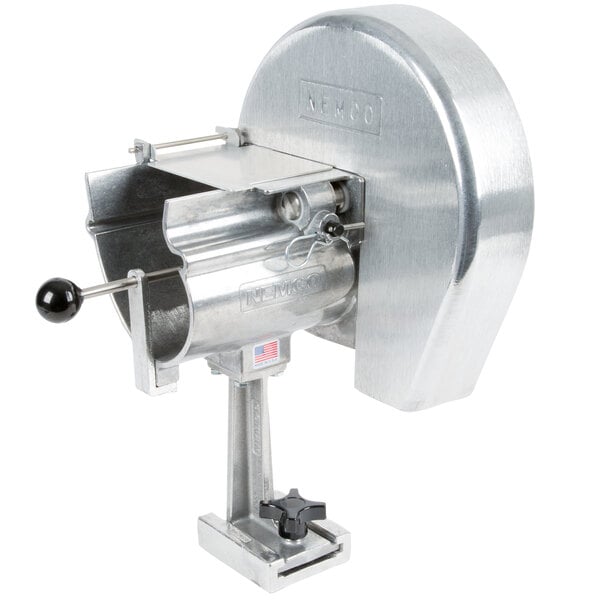 A Nemco Easy Slicer with a metal handle.