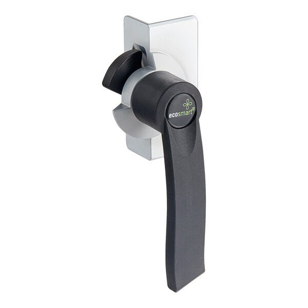 An Alto-Shaam HD-26966 black and white door handle with a black knob.