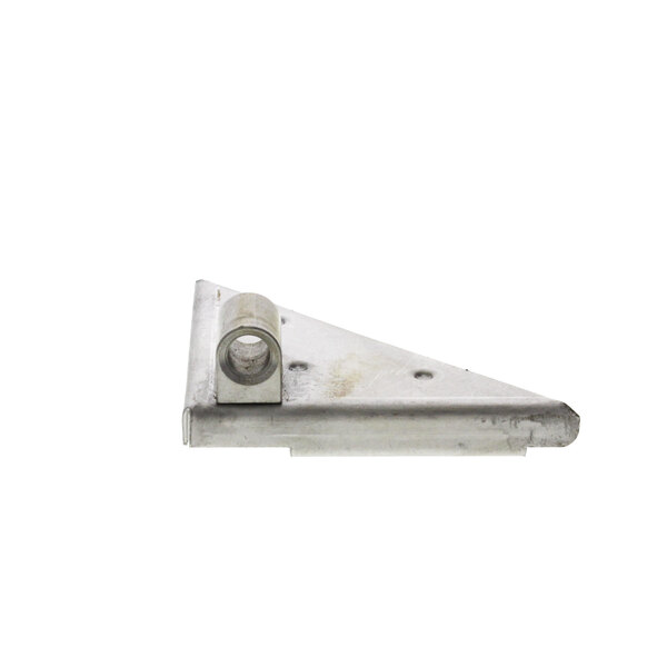 An Alto-Shaam hinge with a metal bracket and a hole.