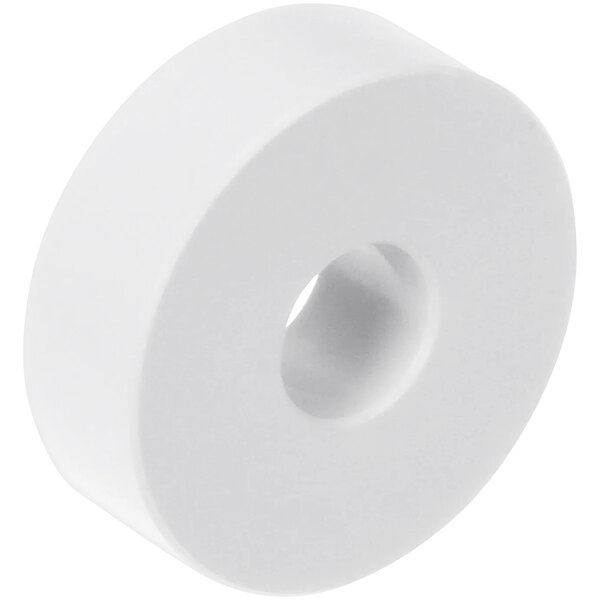 A white plastic washer.