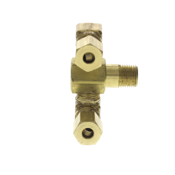 a close-up of a brass pipe