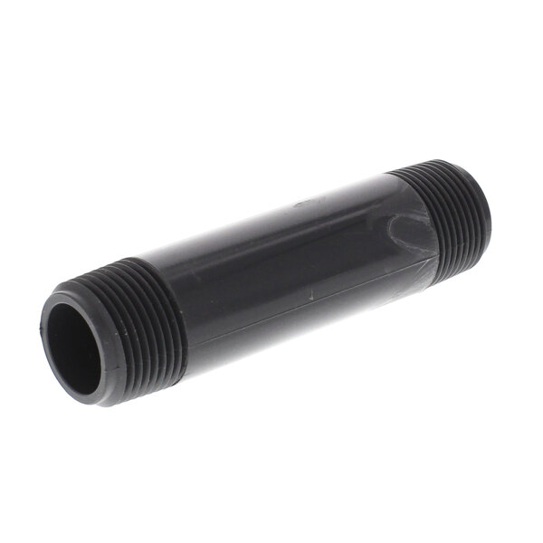 a black pipe with a black plastic tube