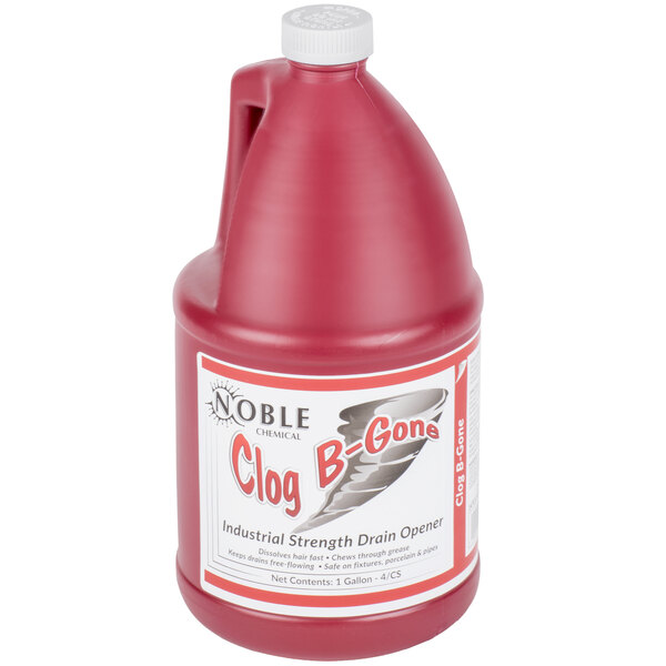 Noble Chemical 1 Gallon / 128 Oz. Clog B-Gone Drain Opener Maintainer ...