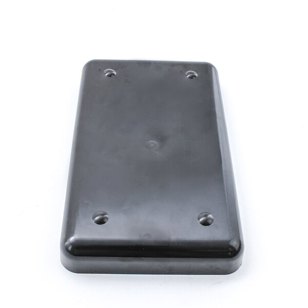 a black rectangular object with screws